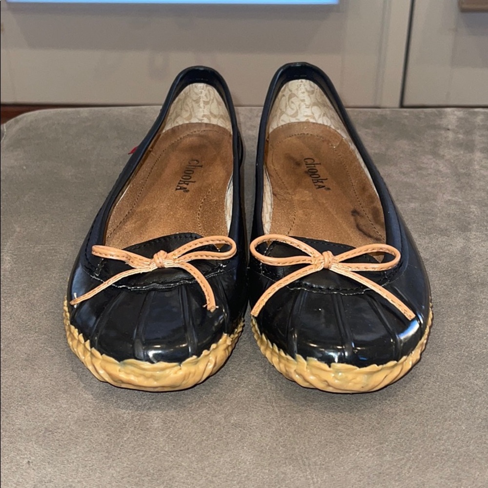 Chooka  Duck Skimmer Rubber Rain Ballet Flats - Picture 3 of 7